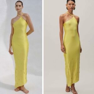 NWT Baobab Collection Palomino Asymmetrical Maxi Dress in Sunshine Sz L